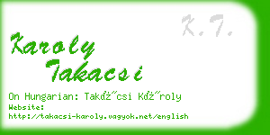 karoly takacsi business card